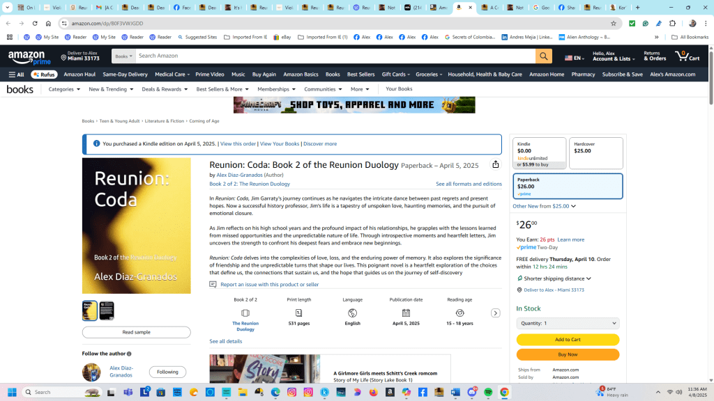 Reunion: Coda Progress Update: Great News on the Cover Front!