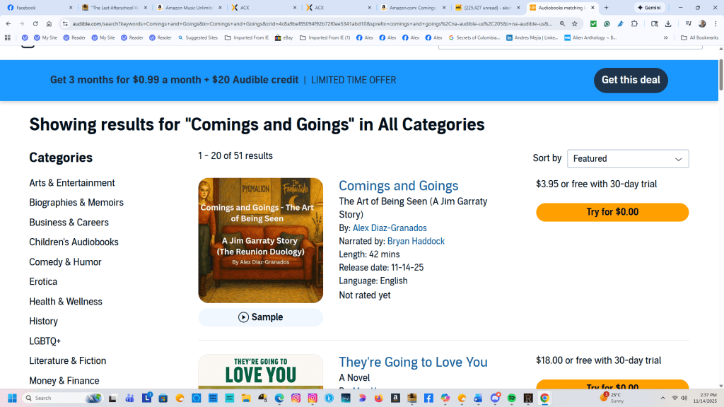 Adventures in Audiobook Production: Gratitude, Garraty, and Growing Momentum