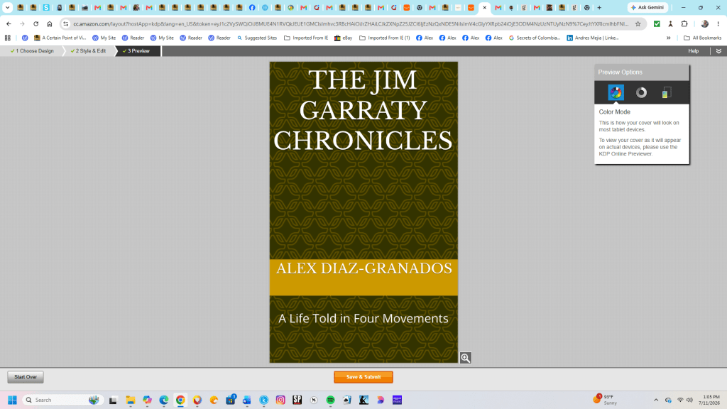 THE JIM GARRATY CHRONICLES — Official Release Announcement